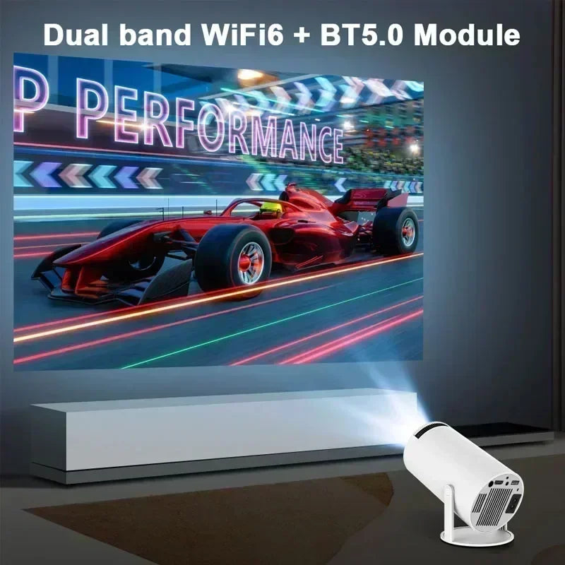 New 2024 4K Android 11 Dual Wifi6 200 ANSI Allwinner H713 BT5.0 1080P 1280*720P Home Cinema Outdoor Portable Projetor